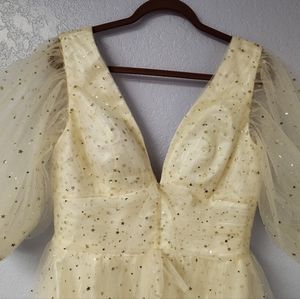 Champagne Formal Gown Size 14